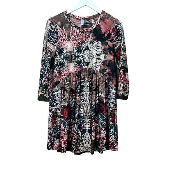 Paisley Grace Tops - Paisley Grace Floral Peplum Tunic Top Women Sz M